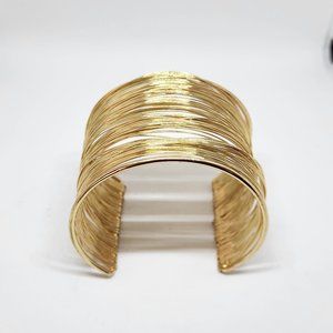 Wired Gold Cuff Bracelet